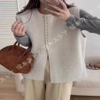  вязаный лучший кабель плетеный одноцветный вырез лодочкой rete e-s tops короткий безрукавка кардиган весна осень свободно casual стиль обычно надеты 