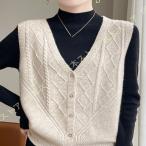  женский вязаный лучший осень-зима chokiV шея свободно кабель плетеный tops большой размер casual свитер без рукавов вязаный choki модный 