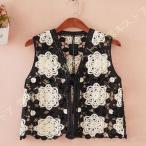  вязаный лучший женский ... резьба по дереву V шея безрукавка цветочный принт вышивка tops красивый . casual retro вентиляция choki ходить на работу крюк плетеный summer жакет 