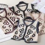  summer лучший женский весна лето ... плетеный V шея гонки цветочный принт передний открытие вентиляция choki без рукавов tops тонкий свободно безрукавка общий рисунок ходить на работу OL tops 