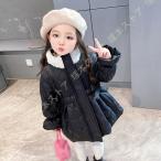 中綿コートラペルネックキッズロング...