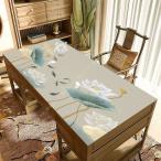 長方形 PVC製 テーブルクロス 北欧 おしゃれ 白 花柄 撥水 防油 防水 汚れ防止 テーブルカバー 撥水加工 耐久 耐熱 テーブルマット ビニール 食卓カバー