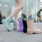 無地ショートレディースレインブーツ...