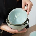 青磁反高台丼 中華食器 お茶碗 軽量