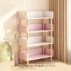 ショッピング本棚 本棚 収納棚 4段 オープンシェルフ本棚 大容量 ディスプレイキャビネット ブックシェルフ 絵本棚 多目的 リビングキャビネット 自立式 寝室 オフィス用 書類棚