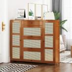 シューズラック 下駄箱 竹製 シューズキャビネット 靴棚 靴収納 玄関収納 大容量 シューズボックス スリム 靴入れ 玄関 廊下 コンパクト 通気性 自立式