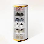 ショッピング下駄 シューズボックス 回転式 下駄箱 円形 シューズキャビネット シューズオーガナイザー 靴箱 玄関収納 大容量 通気性 オープンシェルフ 多機能 本棚 整理整頓