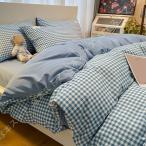  futon комплект крышек одиночный полуторный Flat простыня серебристый жевательная резинка проверка симпатичный модный простыня покрытие .. чехол на футон box простыня подушка покрытие 