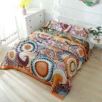 ガーゼケット ボヘミアン風 タオルケット 夏掛け 肌掛け ブランケット 涼感 吸湿 吸水 通気性 洗える ガーゼタオルケット コットン 寝具 肌布団 掛け布団