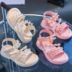  сандалии пляжные шлепанцы девочка Kids девушки обувь лента Princess способ модный симпатичный summer сандалии плоская обувь мягкий ..... сабо 