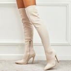 ニーハイブーツ レディース サイハイブーツ ロングブーツ ストレッチ 大きいサイズ ピンヒール ハイヒール レディース ブーツ ロング コスプレ靴 長靴 黒