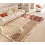 幾何学模様 ラグ カーペット ふわふわ 1.5畳 2畳 モノトーン 無地 洗える おしゃれ オールシーズン ラグマット ホットカーペット対応 床暖房対応