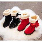スノー ブーツ キッズ 女の子 ハイブーツ 保暖 冬用 ラウンドトゥ スリッポん 蝶結び スエード コットンブーツ 暖かい コスプレ靴 シンプル