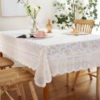 テーブルクロス 花柄 おしゃれ ポリエステル 北欧 撥水 かわいい キッチンテーブル 滑りにくい 撥水加工 レース 汚れ防止 家庭用 業務用 シンプル モノトーン