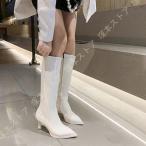 ロングブーツレディースエナメルブー...