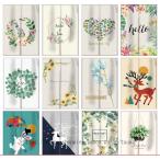 ショッピングのれん のれん 北欧 おしゃれ ロング丈 間仕切り カーテン 目隠し 北欧 シャワーカーテン 可愛い 長め ロング 洗える 和風 本棚 のれん 遮光 暖簾 プリント 柄 玄関