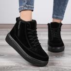 メンズレースアップブーツ厚底カジュ...