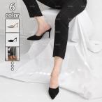 ポインテッドトゥ Vカット ミュール サンダル つっかけ スリッパ レディース ヒールサンダル 8cm ピンヒール 幅広 歩きやすい 痛くない 履きやすい キレイめ