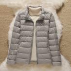 高密度 インナーダウン レディース ショート ライトダウン ダウンジャケット ショートダウン 長袖 可愛い ダウン インナー ジャケット フード付き