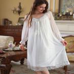 ネグリジェ レディース ロングワンピース ワンピースパジャマ 長袖 大きいサイズ セクシーランジェリー 授乳服 vネック 冷え対策 吸汗速乾 通気性 ゆったり