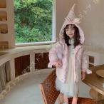 ガールズ中綿コート冬ロングコート綿...