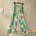 ワイドパンツ春夏レディースガウチョ...