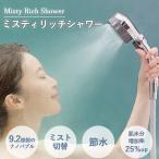 シャワーヘッド ナノバブル マイクロナノバブル ミスティリッチシャワー SH220-2T グレー 美肌 水生活製作所  ミスト 節水 血行促進 保湿 ストップボタン　