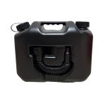 ブラック matka(マトカ) 『ノズル付きポリタンク10L』 PL保険加入商品！黒 オシャレ 灯油缶 ポリタンク 灯油タンク ノズルセット アウトドア 防災時 災害時 DIY