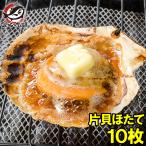 ホタテ ほたて 特大 片貝ほたて 10枚入り (殻付きほたて 帆立 貝 バター焼き 浜焼き バーベキュー BBQ 業務用 築地市場 ギフト)