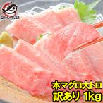 (訳あり わけあり ワケあり)本まぐろ 大トロ 合計1kg 詰め合わせ (本マグロ まぐろ 本鮪 刺身)
