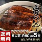 『本格炭火焼うなぎ蒲焼 山田の粋』鹿児島県産鰻使用 5人前(約80g×5パック)タレ付き ※冷凍 送料無料