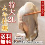 広島県産 特大ムキ牡蠣 2Lサイズ かき 牡蠣 カキ むきがき お試し1袋 300g 7〜10粒 蒸し牡蠣やアヒージョ カキフライにも 熱をかけても縮みにくい 冷凍 送料無料