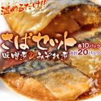 送料無料 ノルウェー産 鯖(サバ・さば)のみそ煮・みぞれ煮20Pセット 1P85g各10P　※冷凍　