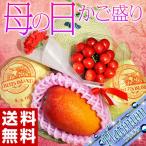 【母の日ギフト】『国産フルーツバスケット Platinum』カゴ盛り 4種  送料無料 さくらんぼ マンゴー 柑橘 ははのひ　果物 プレゼント