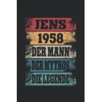 Jens 1958 - Der Mann - Der Mythos - Die Legende: Jahrgang Geburtstagsg