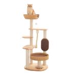 LULUCATキャットタワー木製据...