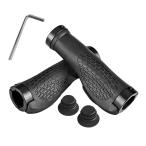 Renjzle 自転車グリップ 滑り止めゴム製 柔らかい 人間工学ハンドルグリップ 自転車用アクセサリー 内径22mm 左右セット (A-ブ