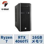 ショッピングpcデスク ゲーミングPC デスクトップ G-GEAR GA7A-D230BN/CP1( Ryzen7 5700X / 16GBメモリ / GeForceRTX4060Ti / 1TB SSD(M.2 NVMe) / Windows11HOME)