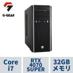 ショッピング32GB G-GEAR ( Corei7-14700F / 32GBメモリ / GeForce RTX4070SUPER / 1TB SSD(M.2 NVMe Gen4) / Windows11 HOME) GA7J-G241BN/CP2