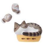 NEKO HP-C28BTT (キジシロ) 猫のかたちの完全ワイヤレスイヤホン