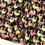  ткань импорт ткань USA принт много. бокал для вина черный земля Treasures время rest отдых STELLA Stella ширина примерно 110cm самый низкий единица измерения 30cm~10cm единица измерения. продается куском 