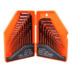 六角レンチセット 六角棒レンチセット L型レンチ 30本組 精密レンチセットオレンジ(0.028-3/8in、0.7-10mm) 30pcs