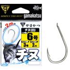 がまかつ 糸付 チヌ 白 2m 鈎4号 ハリス3号｜黒鯛 クロダイ 針 ハリ｜つり具｜メール便可