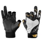 がまかつ ストレッチフィッシンググローブ (3本切) GM-7310 ホワイト Lサイズ / 手袋 メール便可