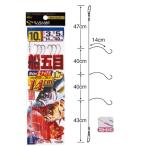 ササメ ささめ針 船五目 15cm D-518 針12号 ハリス5号 / 仕掛け つり具 メール便可