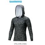 シマノ サン プロテクション ロングスリーブシャツ IN-062Q ブラックダックカモ S / shimano  / 釣具