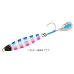 カンタン巻くだけキャスティングジグ ジャックアイ サワラスピン2 60g ブルピン青夜光ゼブラ