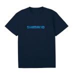 《シマノ》ＳＨ−０２１Ｚ　ドライロゴＴシャツ　ネイビー