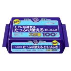 日本製紙　クレシア　アクティ　トイレに流せる　たっぷり使えるおしりふき　(100枚)