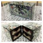 ショッピングジュエリーボックス 韓国雑貨 螺鈿細工 鶴柄 宝石箱 ジュエリーボックス